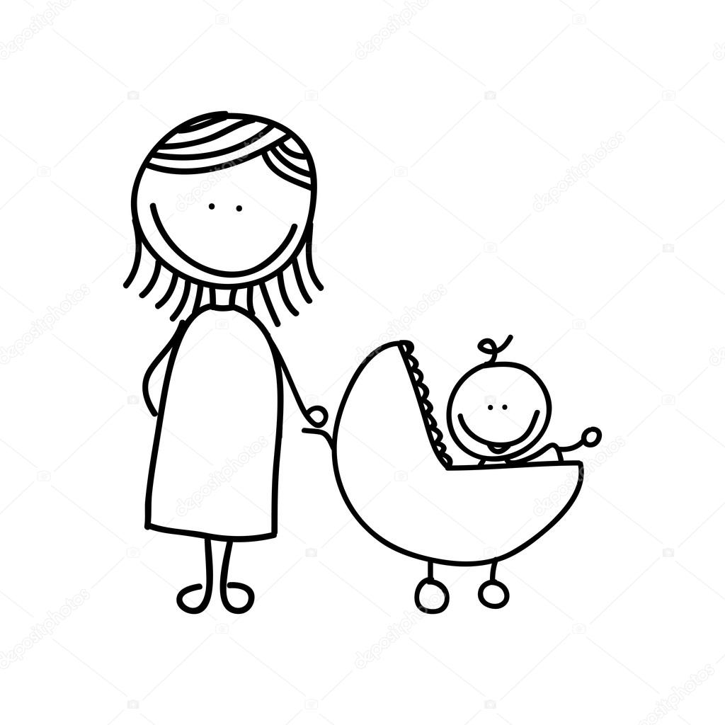 depositphotos_114134754-stock-illustration-mother-with-baby-drawing